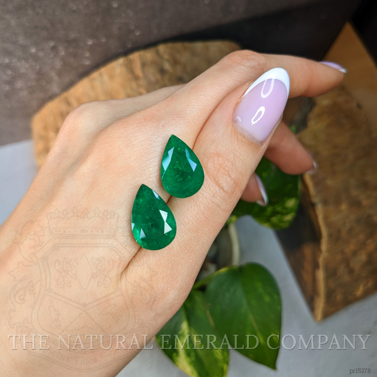 15.49 Ct.Tw. Emerald Pair from Colombia