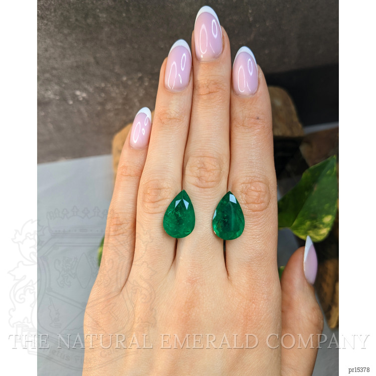 15.49 Ct.Tw. Emerald Pair from Colombia
