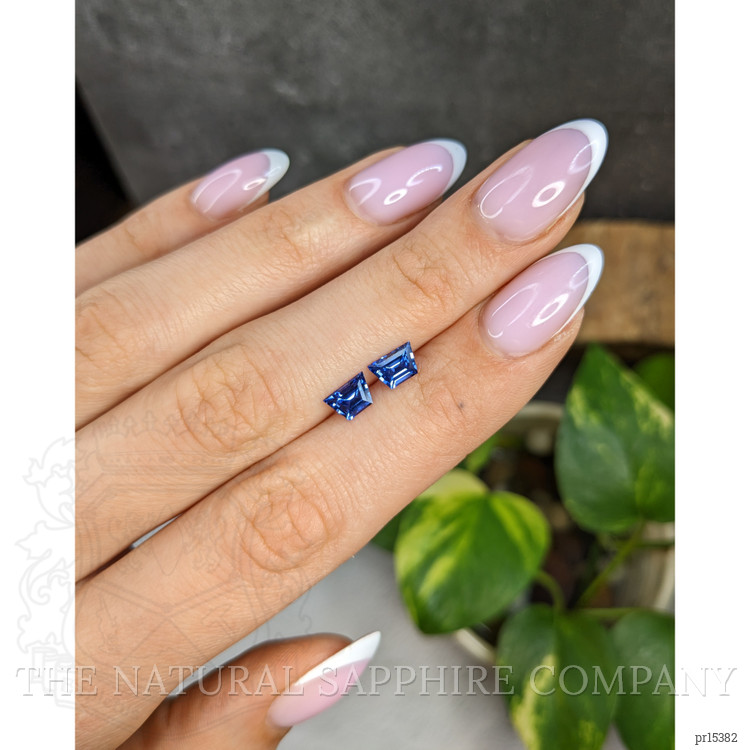 1.51 Ct.Tw. Blue Sapphire Pair from Ceylon (Sri Lanka)