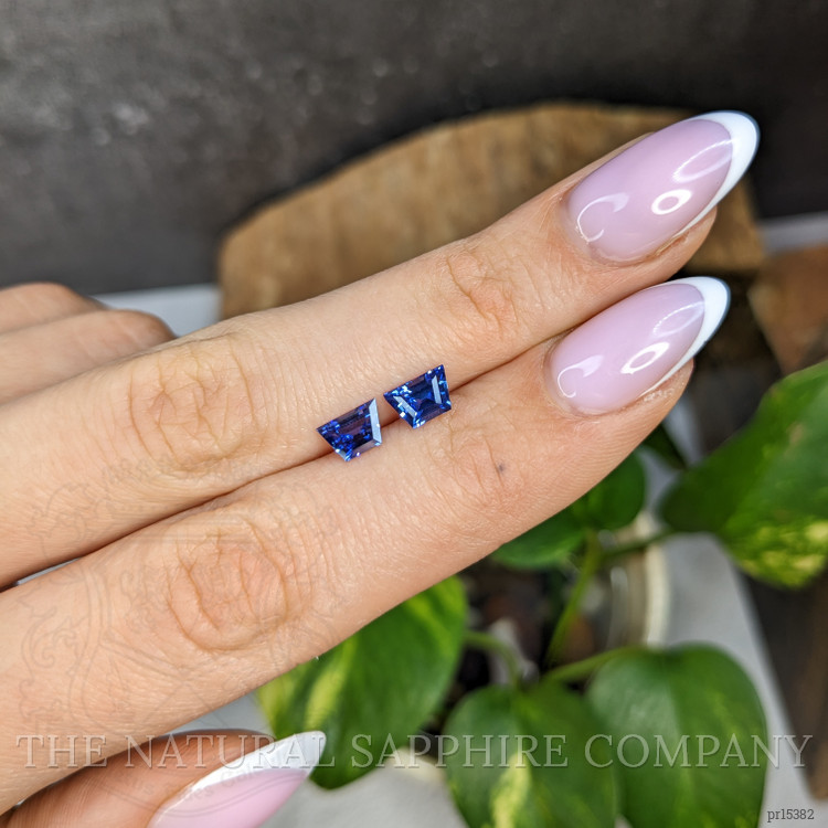 1.51 Ct.Tw. Blue Sapphire Pair from Ceylon (Sri Lanka)