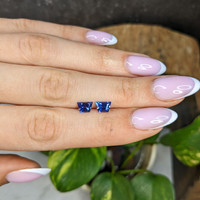 1.51&nbsp;Ct.Tw.Total Carat Weight Blue Sapphire Pair from Ceylon (Sri Lanka) Life Style