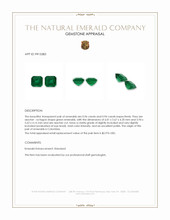 1.90 Ct.Tw.Total Carat Weight Emerald Pair from Colombia Appraisal