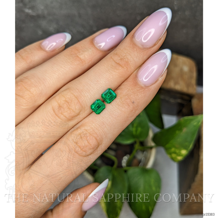 1.90 Ct.Tw. Emerald Pair from Colombia