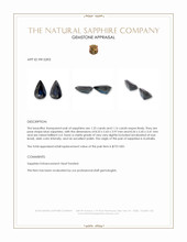 2.41&nbsp;Ct.Tw.Total Carat Weight Blue Sapphire Pair from Australia Appraisal