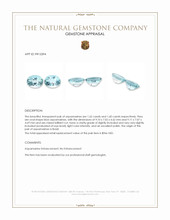 3.22&nbsp;Ct.Tw.Total Carat Weight Blue Aquamarine Pair from Brazil Appraisal