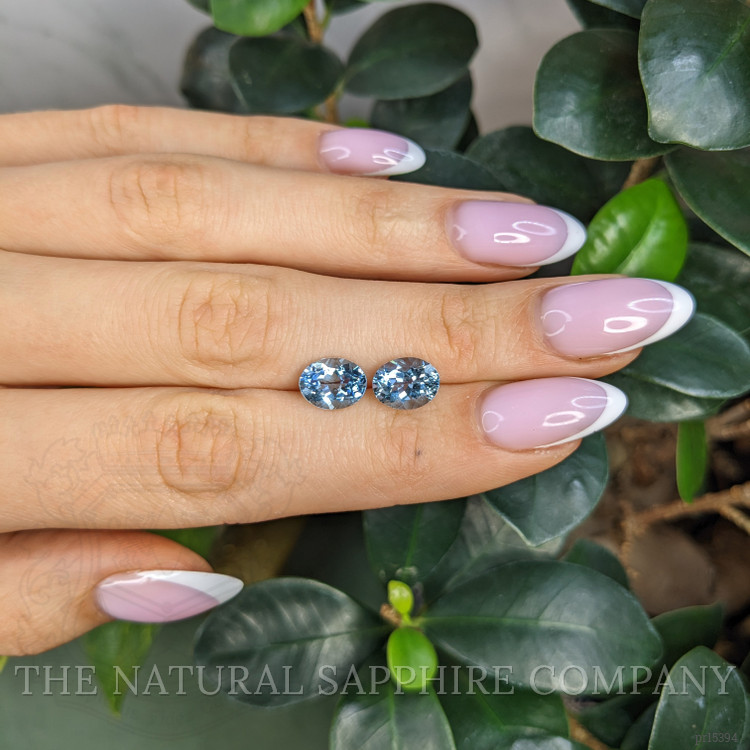 3.22 Ct.Tw. Blue Aquamarine Pair from Brazil