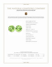 2.56 Ct.Tw.Total Carat Weight Yellowish Green Peridot Pair from Pakistan Scan Report