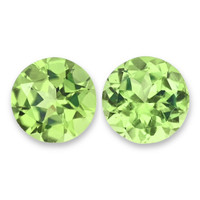 2.56 Ct.Tw.Total Carat Weight Yellowish Green Peridot Pair from Pakistan Video