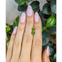 2.56&nbsp;Ct.Tw.Total Carat Weight Yellowish Green Peridot Pair from Pakistan Life Style