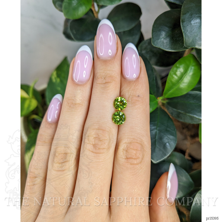 2.56 Ct.Tw. Yellowish Green Peridot Pair from Pakistan