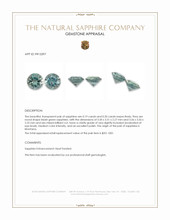0.39&nbsp;Ct.Tw.Total Carat Weight Bluish Green Sapphire Pair from Montana Appraisal