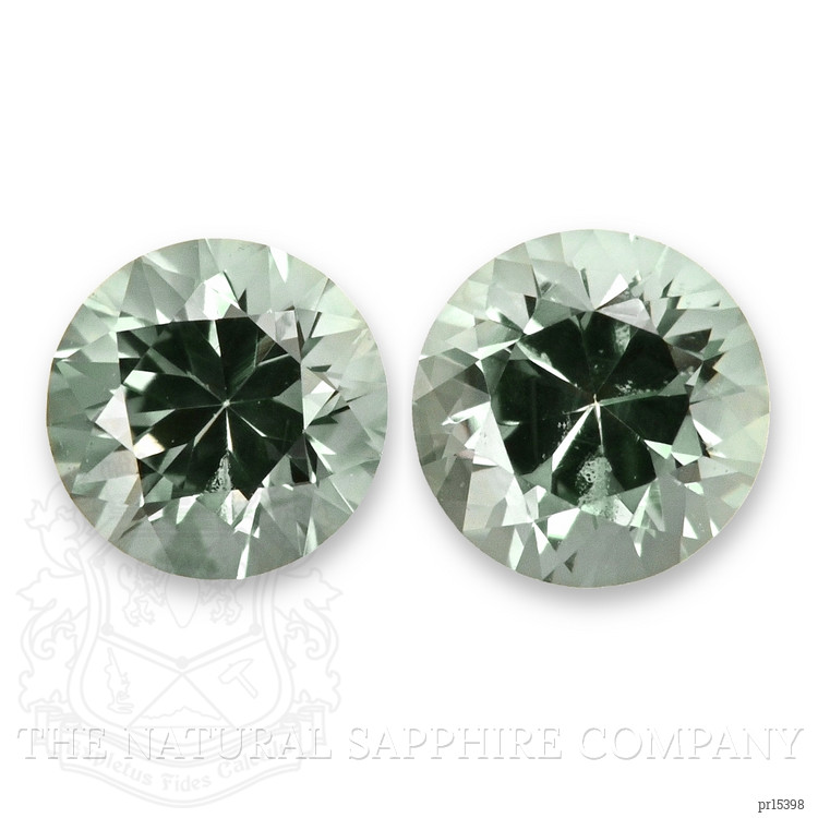 0.45 Ct.Tw. Bluish Green Sapphire Pair from Montana