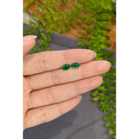 1.26 Ct.Tw.Total Carat Weight Emerald Pair from Afghanistan Life Style