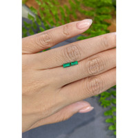 0.57 Ct.Tw.Total Carat Weight Emerald Pair from Afghanistan Life Style