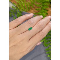 0.34&nbsp;Ct.Tw.Total Carat Weight Emerald Pair from Afghanistan Life Style