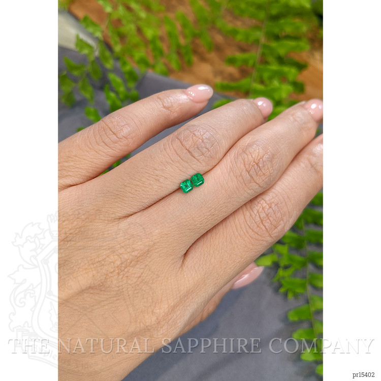 0.34 Ct.Tw. Emerald Pair from Afghanistan