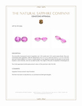 2.08 Ct.Tw.Total Carat Weight Pink Sapphire Pair from Madagascar Appraisal
