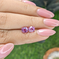 2.08&nbsp;Ct.Tw.Total Carat Weight Pink Sapphire Pair from Madagascar Life Style