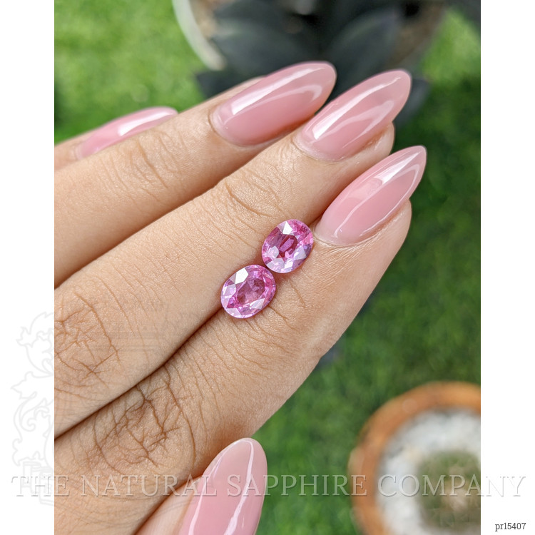 2.11 Ct.Tw. Pink Sapphire Pair from Madagascar