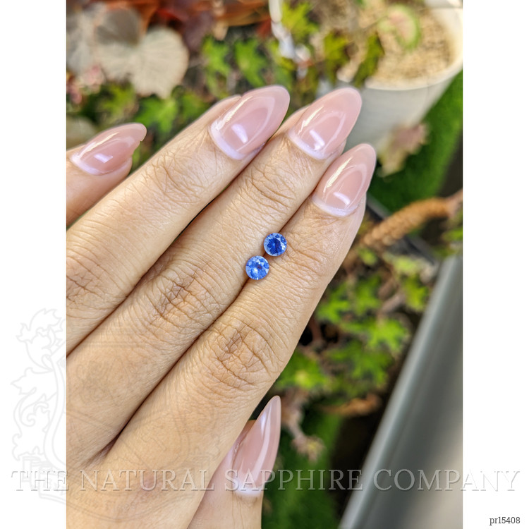 0.78 Ct.Tw. Blue Sapphire Pair from Ceylon (Sri Lanka)