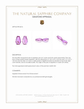 1.27 Ct.Tw.Total Carat Weight Pinkish Purple Sapphire Pair from Ceylon (Sri Lanka) Appraisal