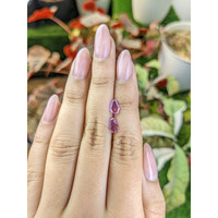 1.27&nbsp;Ct.Tw.Total Carat Weight Pinkish Purple Sapphire Pair from Ceylon (Sri Lanka) Life Style
