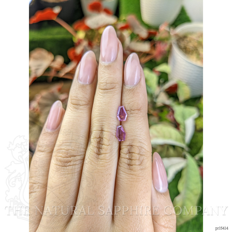 1.27 Ct.Tw. Pinkish Purple Sapphire Pair from Ceylon (Sri Lanka)