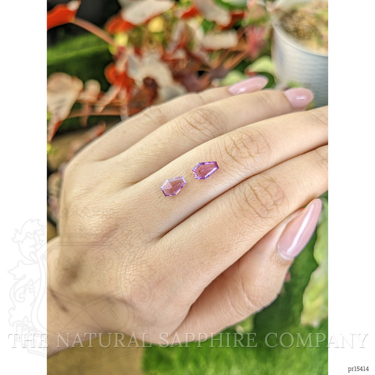 1.27 Ct.Tw. Pinkish Purple Sapphire Pair from Ceylon (Sri Lanka)