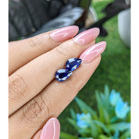 3.59&nbsp;Ct.Tw.Total Carat Weight Blue Sapphire Pair from Tanzania Life Style