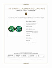 4.70 Ct.Tw.Total Carat Weight Green Cabochon Tourmaline Pair from Brazil Scan Report