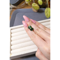 4.70&nbsp;Ct.Tw.Total Carat Weight Green Cabochon Tourmaline Pair from Brazil Life Style