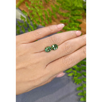 3.25&nbsp;Ct.Tw.Total Carat Weight Bluish Green Tourmaline Pair from Brazil Life Style