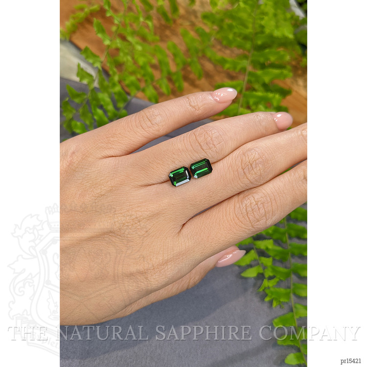 2.92 Ct.Tw. Green Tourmaline Pair from Brazil