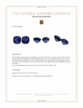 3.96 Ct.Tw.Total Carat Weight Blue Sapphire Pair from Ceylon (Sri Lanka) Appraisal