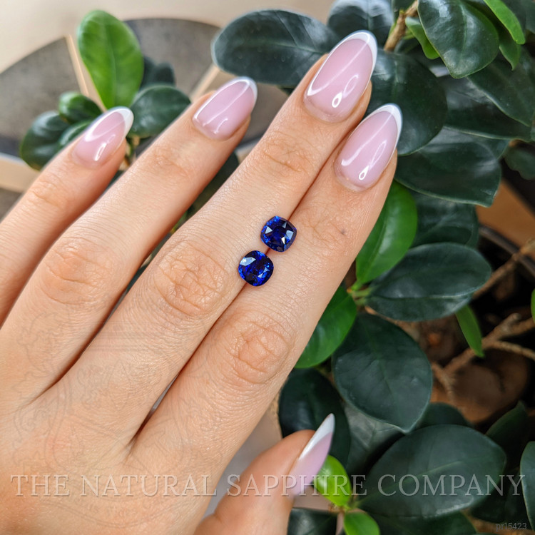 3.96 Ct.Tw. Blue Sapphire Pair from Ceylon (Sri Lanka)