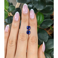 3.96&nbsp;Ct.Tw.Total Carat Weight Blue Sapphire Pair from Ceylon (Sri Lanka) Life Style