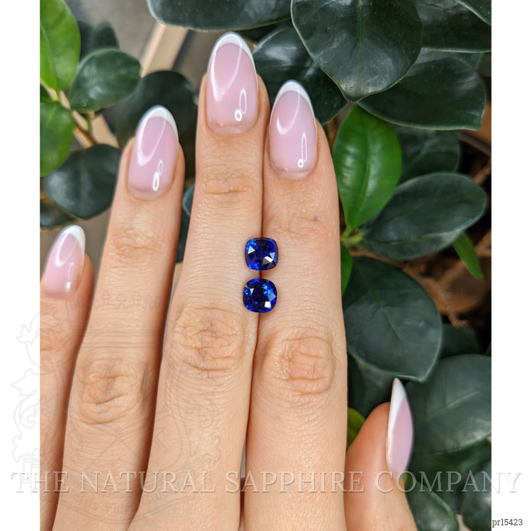 3.96 Ct.Tw. Blue Sapphire Pair from Ceylon (Sri Lanka)