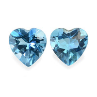 1.11 Ct.Tw. Heart Topaz Pair