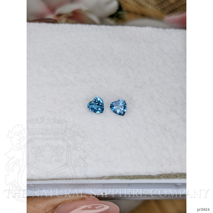1.11 Ct.Tw. Swiss Blue Topaz Pair from Ceylon (Sri Lanka)