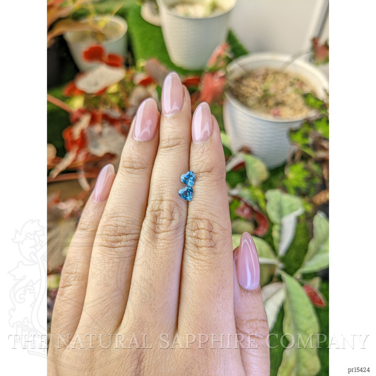 1.11 Ct.Tw. Swiss Blue Topaz Pair from Ceylon (Sri Lanka)