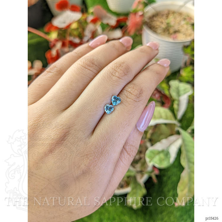 1.17 Ct.Tw. Swiss Blue Topaz Pair from Ceylon (Sri Lanka)