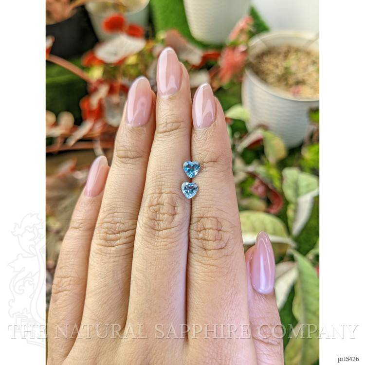 1.17 Ct.Tw. Swiss Blue Topaz Pair from Ceylon (Sri Lanka)