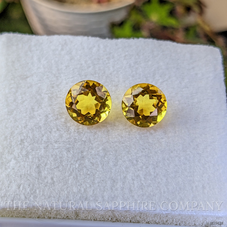 10.18 Ct.Tw. Yellow Citrine Pair from Brazil