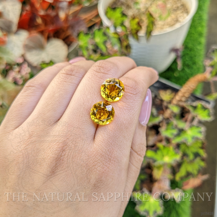 10.18 Ct.Tw. Yellow Citrine Pair from Brazil