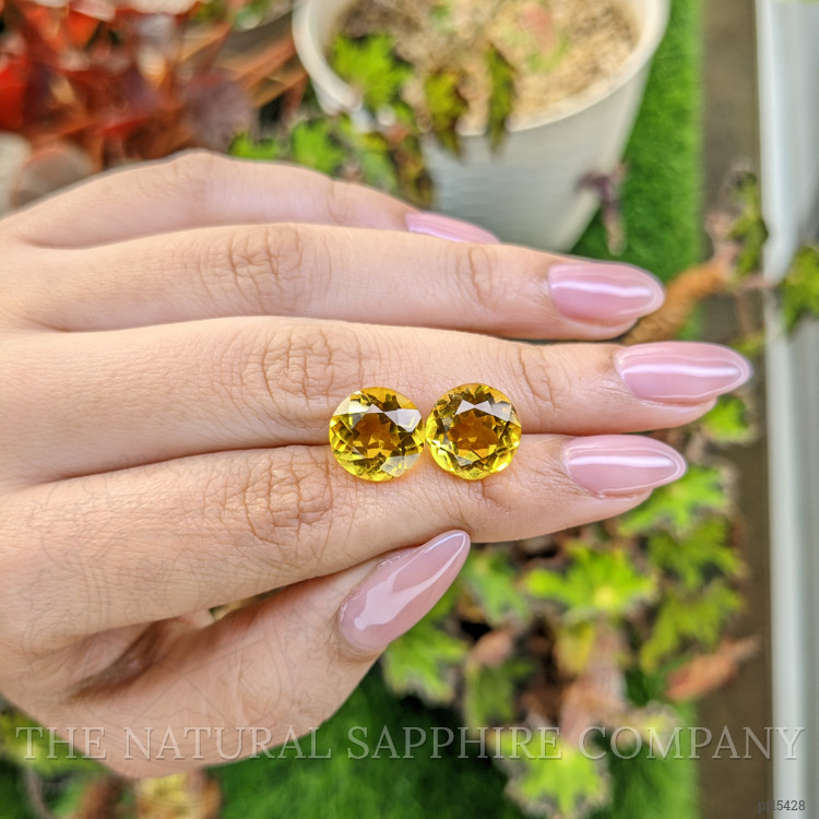 10.18 Ct.Tw. Yellow Citrine Pair from Brazil