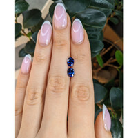 2.01&nbsp;Ct.Tw.Total Carat Weight Blue Sapphire Pair from Ceylon (Sri Lanka) Life Style