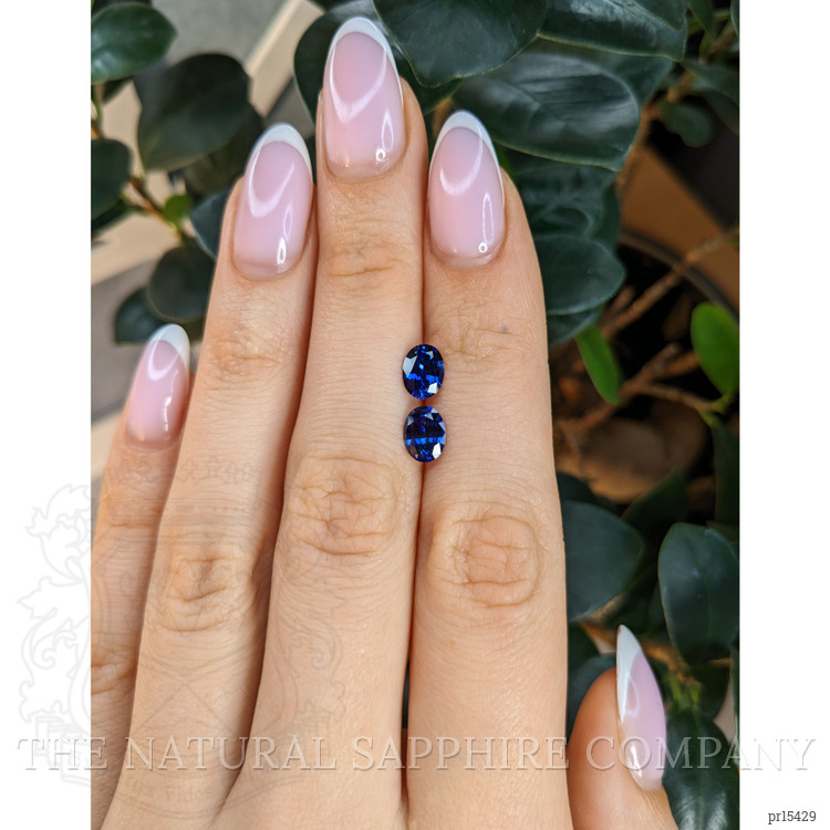 2.01 Ct.Tw. Blue Sapphire Pair from Ceylon (Sri Lanka)