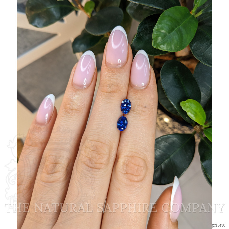 1.95 Ct.Tw. Blue Sapphire Pair from Ceylon (Sri Lanka)
