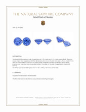 2.44 Ct.Tw.Total Carat Weight Blue Sapphire Pair from Ceylon (Sri Lanka) Appraisal