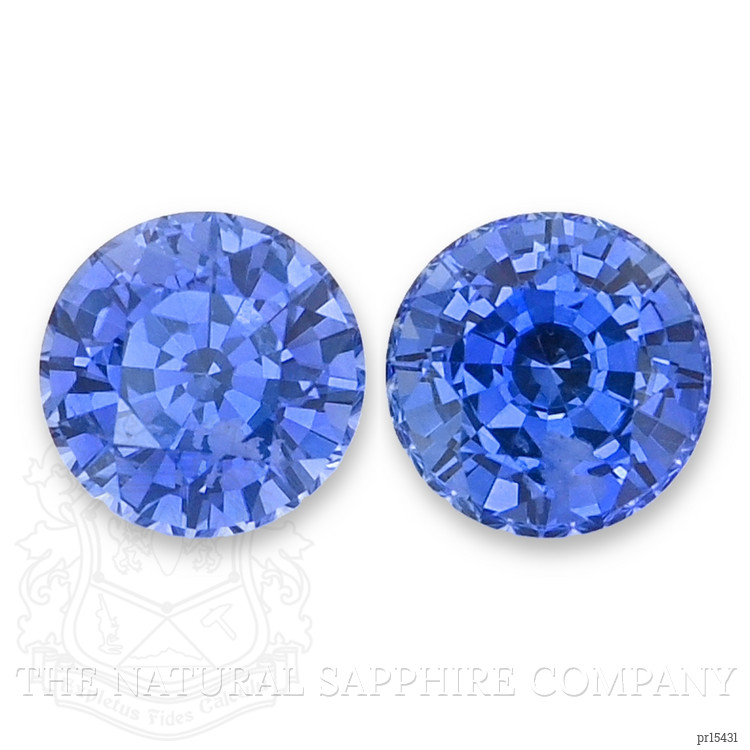 2.44 Ct.Tw. Blue Sapphire Pair from Ceylon (Sri Lanka)
